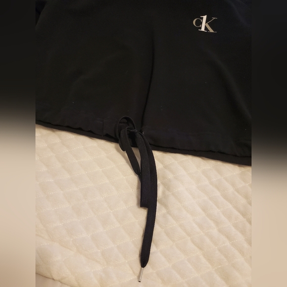 Calvin Klein Black Cropped Hoodie - Picture 2 of 4